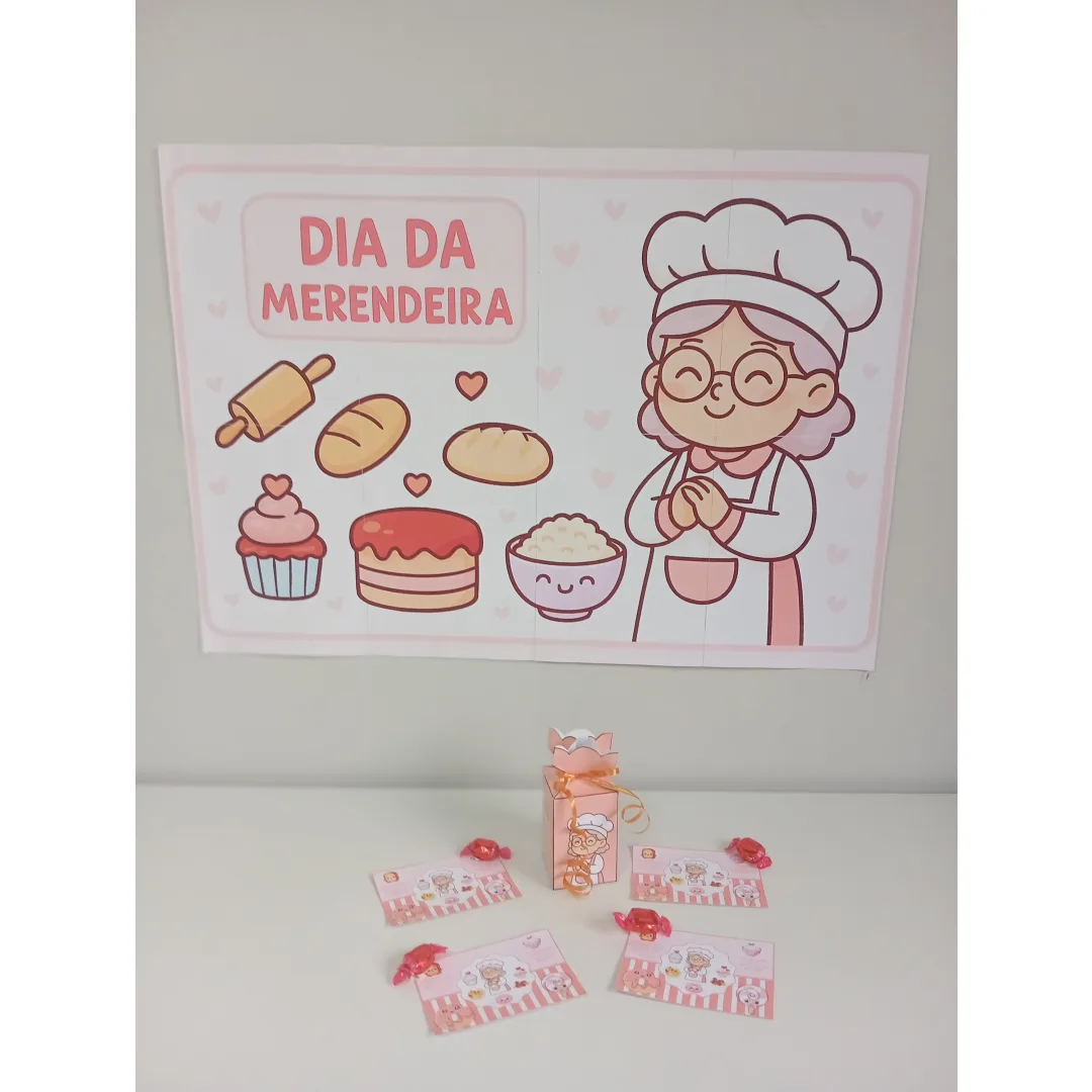 Painel Dia da Merendeira + Mimos em PDF para anos iniciais 
