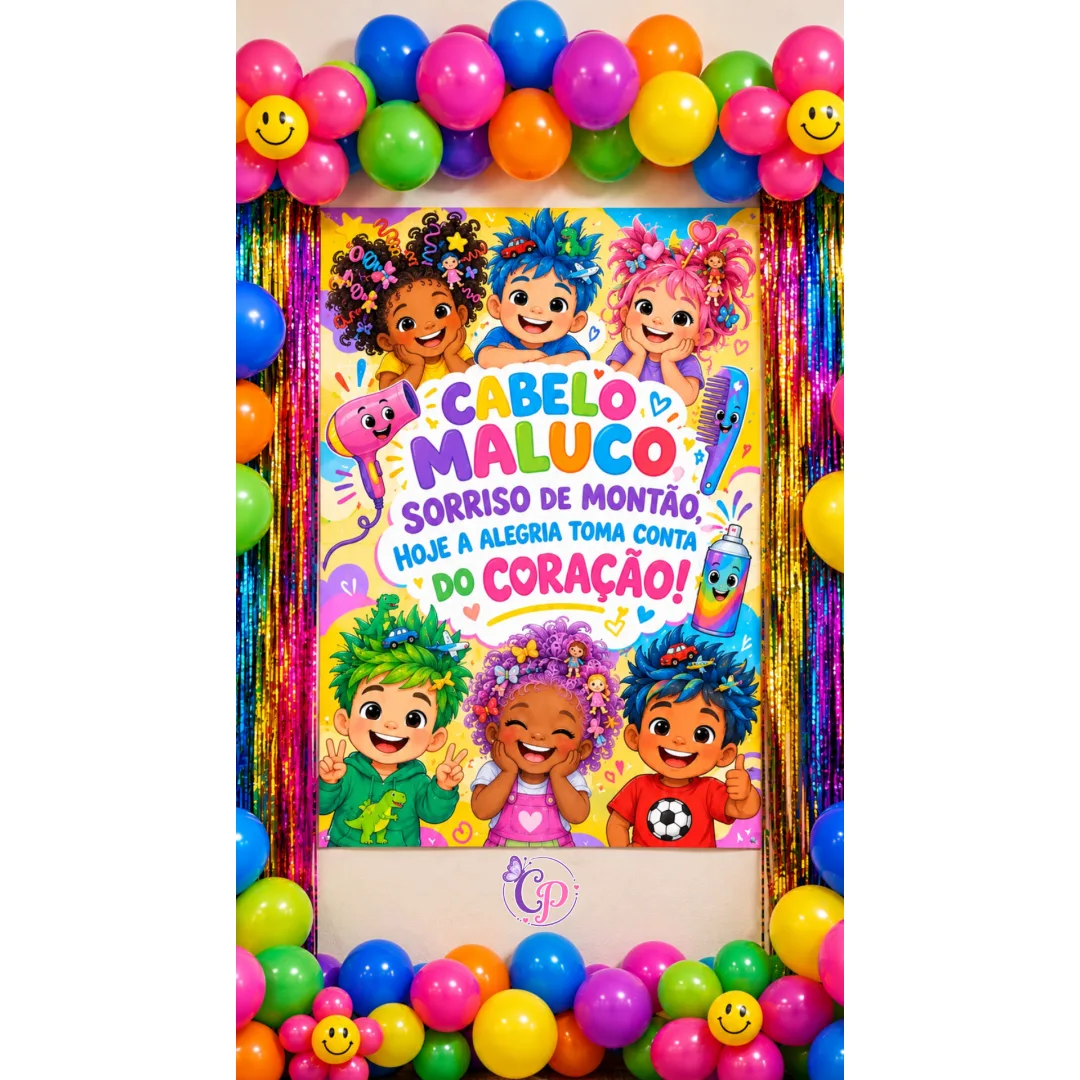 Painel Dia das Crianças - Cabelo Maluco Educação Infantil em PDF