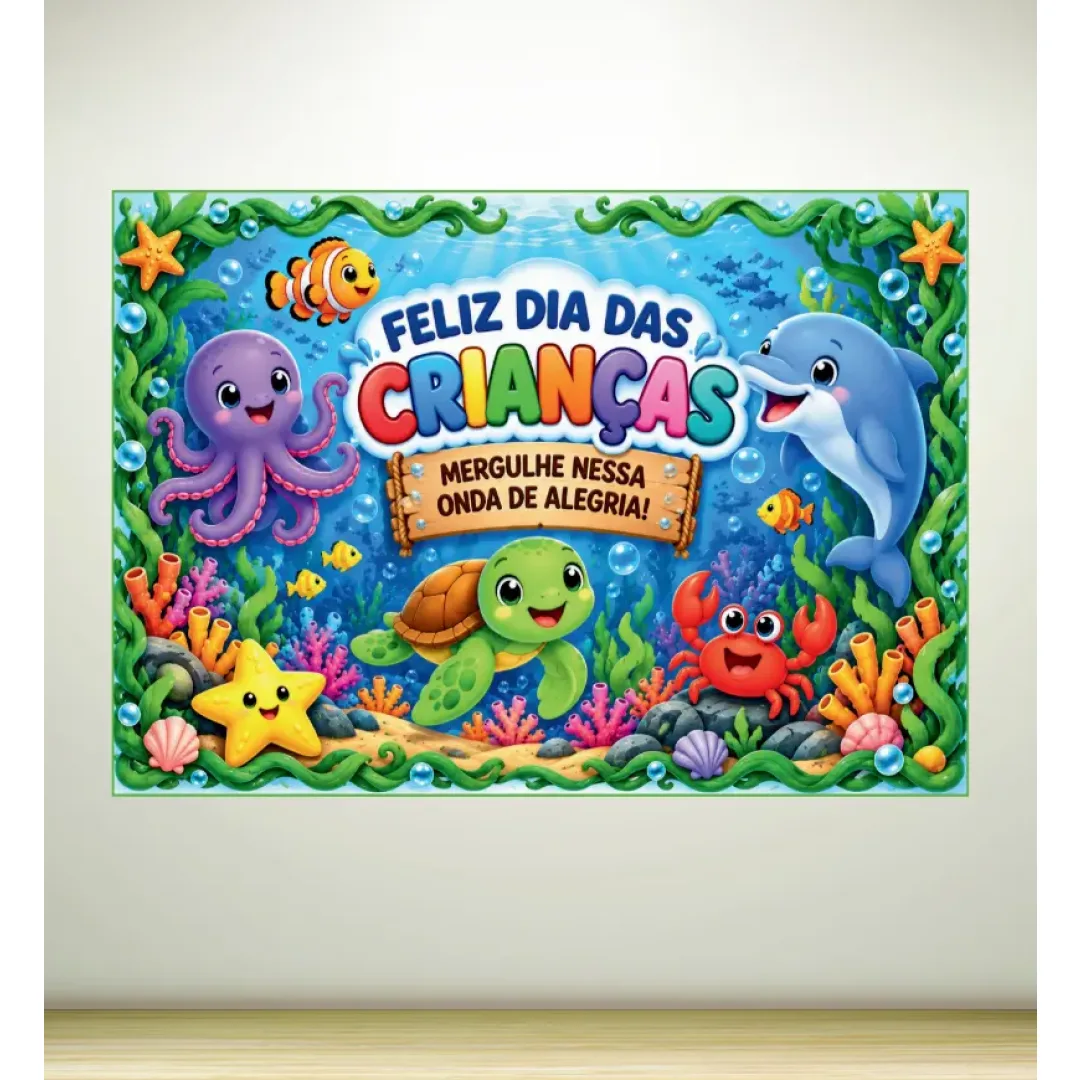 Painel Dia das Crianças - Fundo do Mar