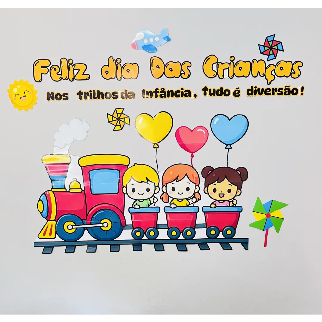  Painel Dia das Crianças para Imprimir em PDF – Decoração Infantil Colorida