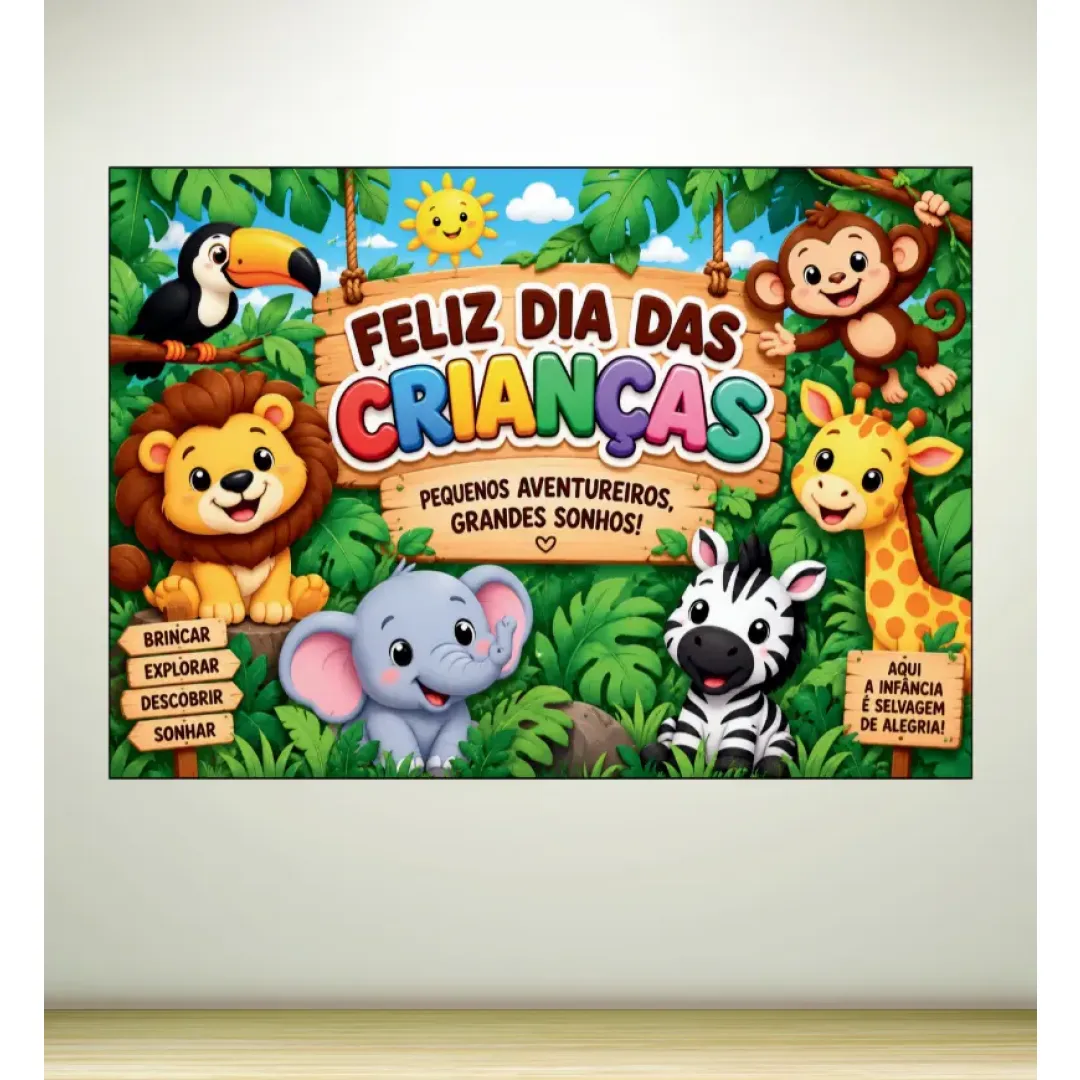 Painel Dia das Crianças - Safari