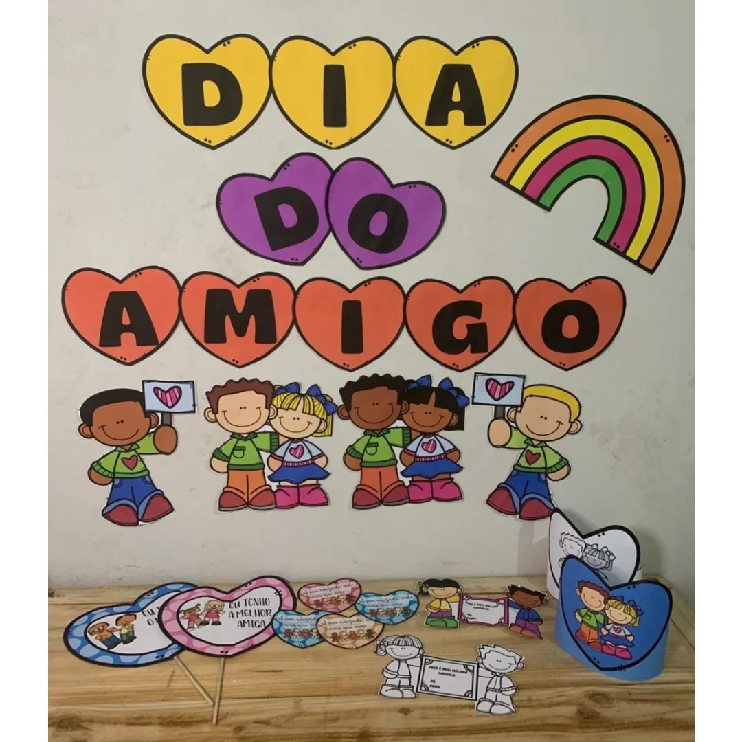 Painel Dia do Amigo — Pronto para Imprimir