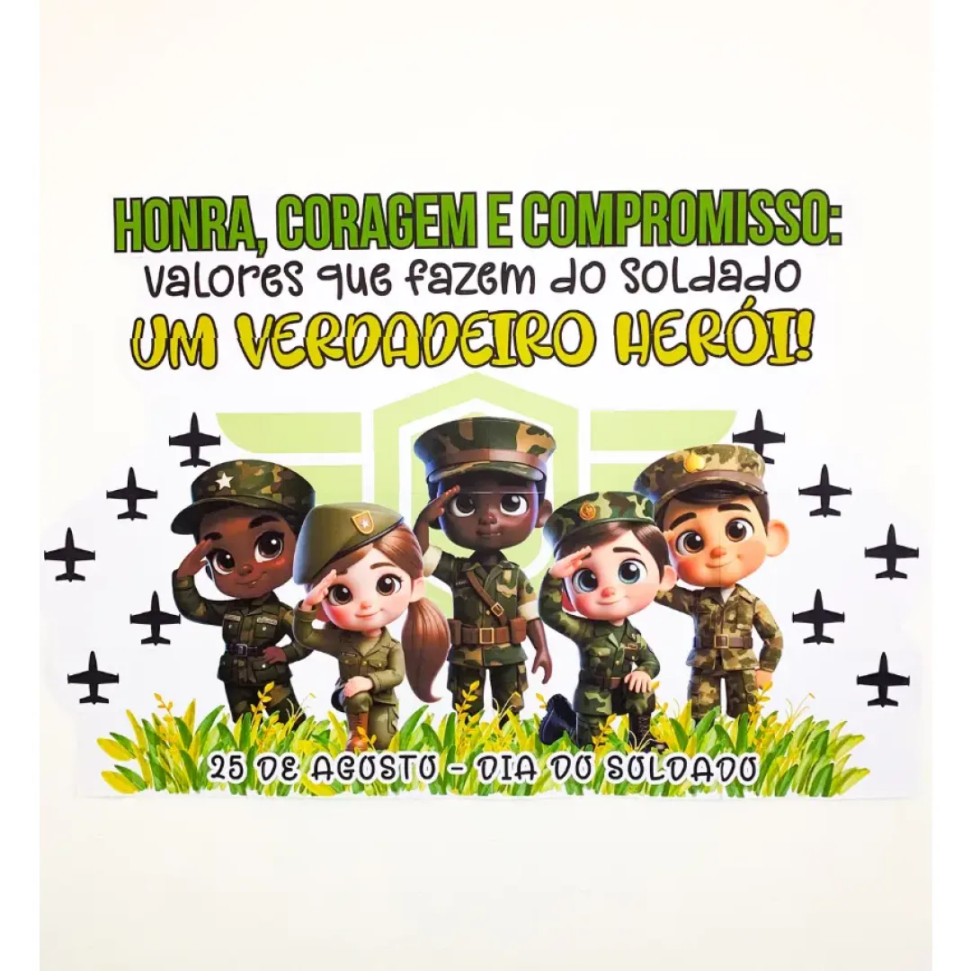 Painel Dia do Soldado - Honra e Coragem