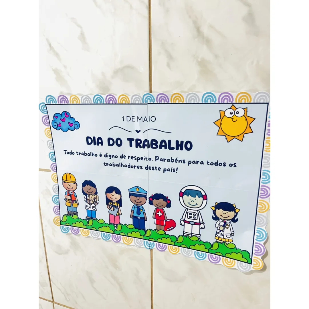 Painel Dia do Trabalho — Pronto para Imprimir