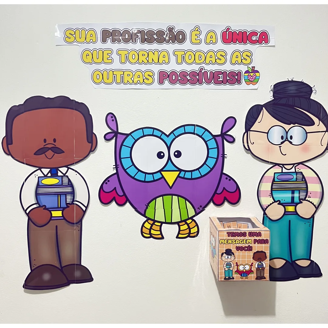 Painel Dia dos Professores + Caixa de Mensagens / PDF pronto para imprimir 