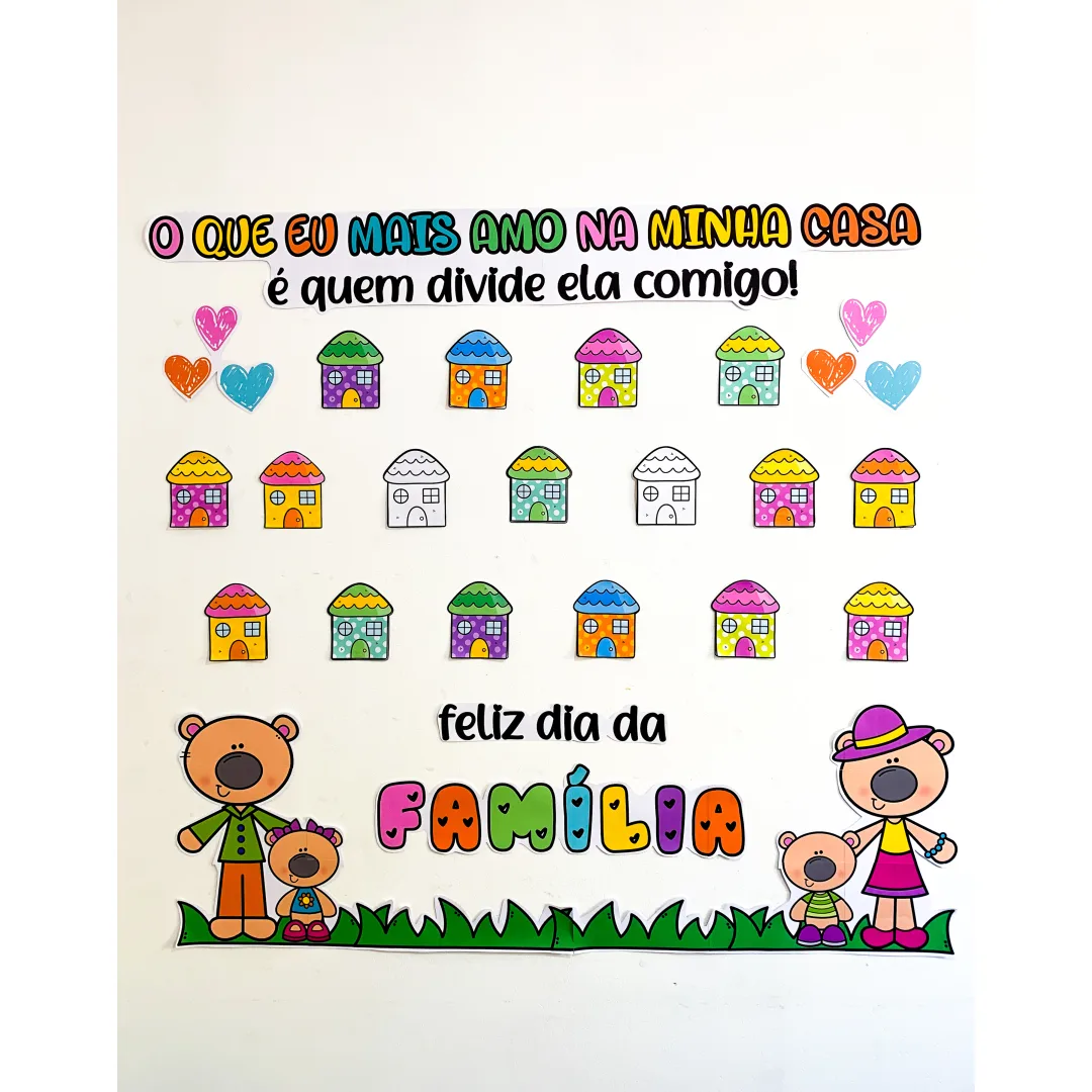 Painel Dia Nacional da Família para Educação Infantil e Anos Iniciais
