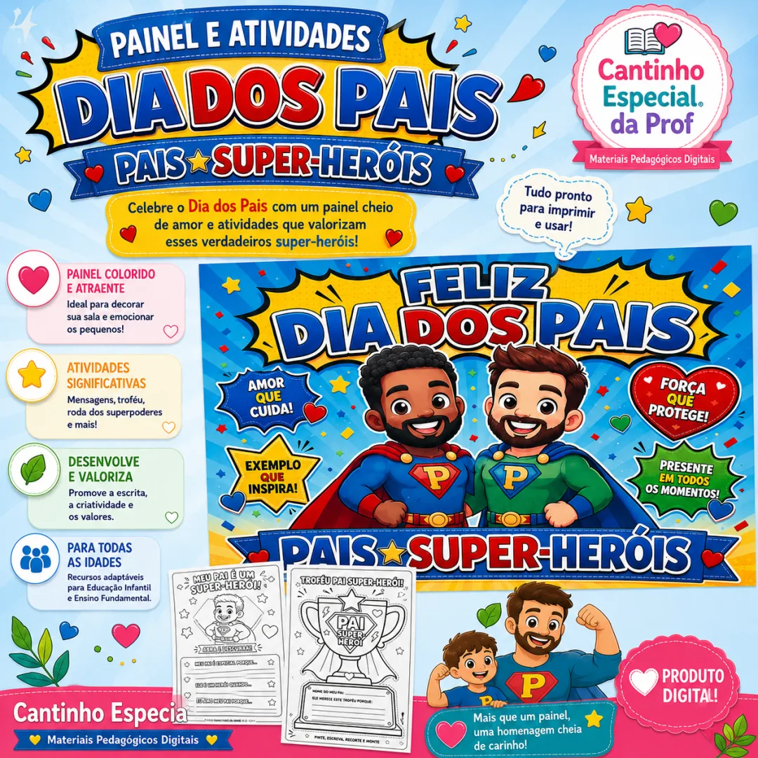 💙✨ PAINEL E ATIVIDADES DIA DOS PAIS ✨💙