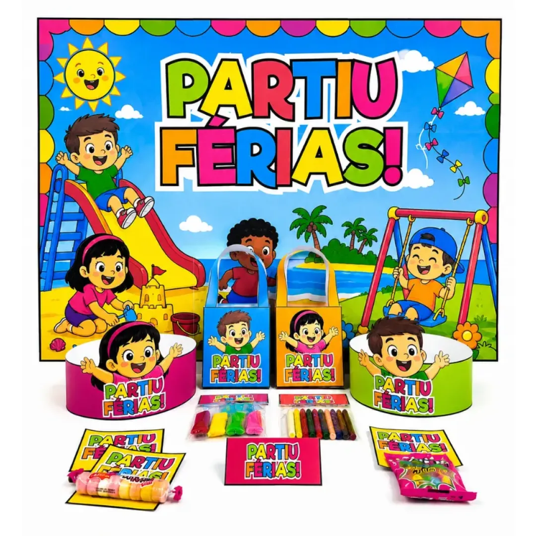 Painel e Lembrancinhas de Férias