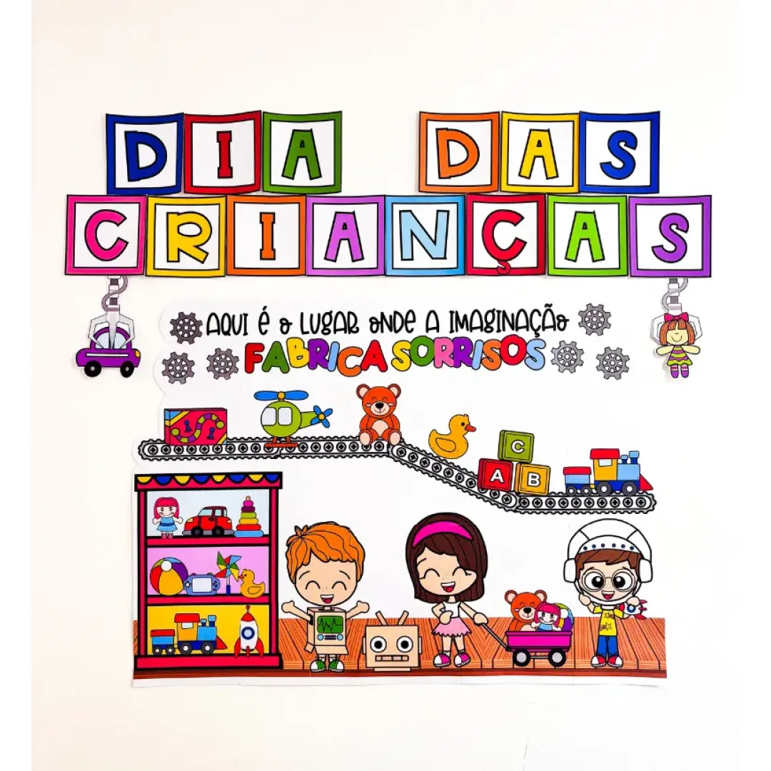Painel Fábrica de Brinquedos | Dia das Crianças