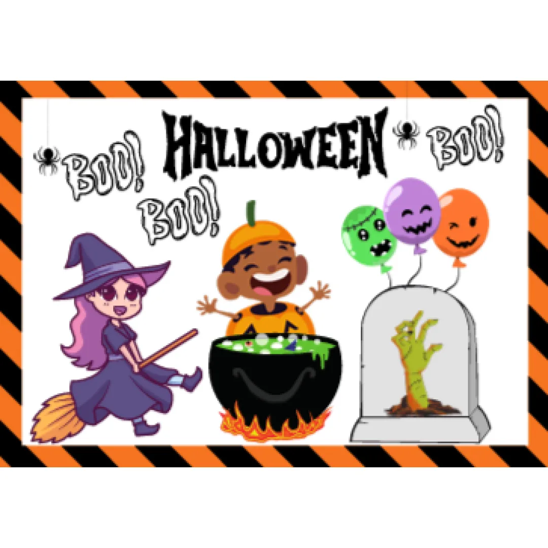 Painel Halloween Decoração Escolar e Eventos - PDF Ed. Infantil