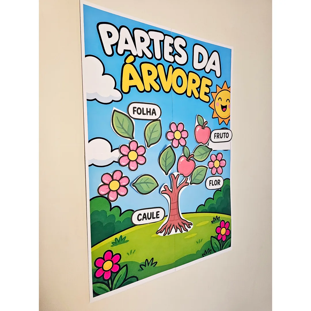 Painel Interativo As Partes da Árvore - Em pdf ampliado