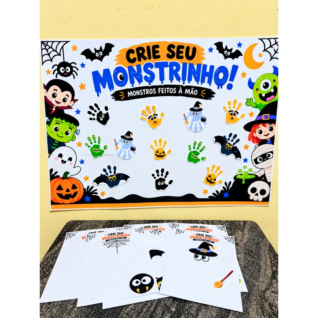 Painel Interativo de Halloween – “Crie seu Monstrinho!” em PDF