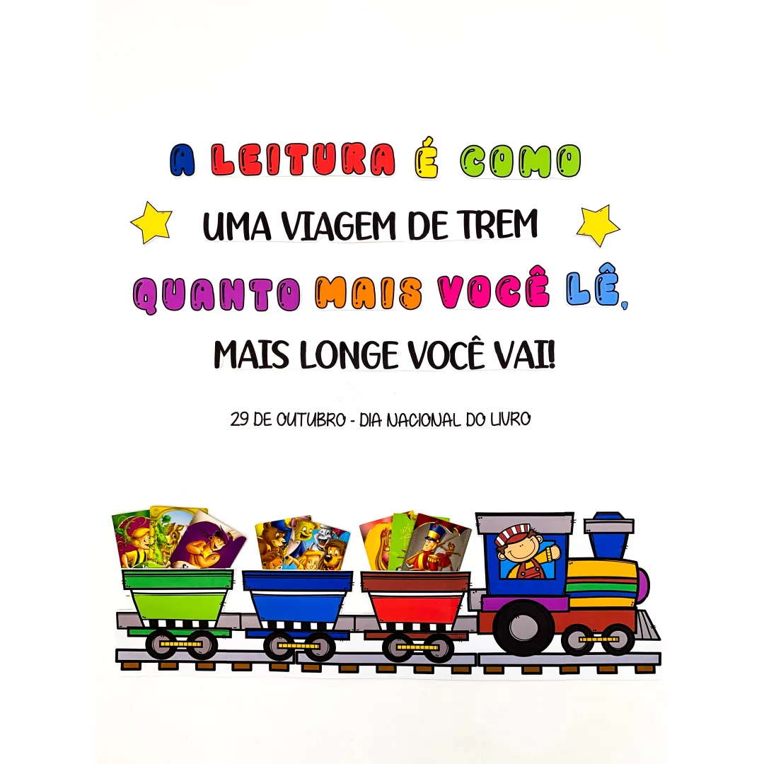 Painel Interativo Dia Nacional do Livro para Educação Infantil e 1º Ano