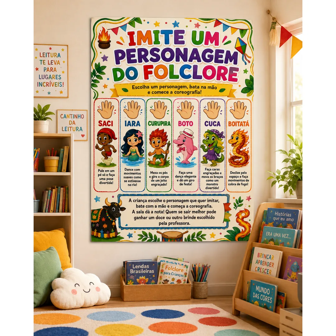 Painel Interativo – Imite um Personagem do Folclore!