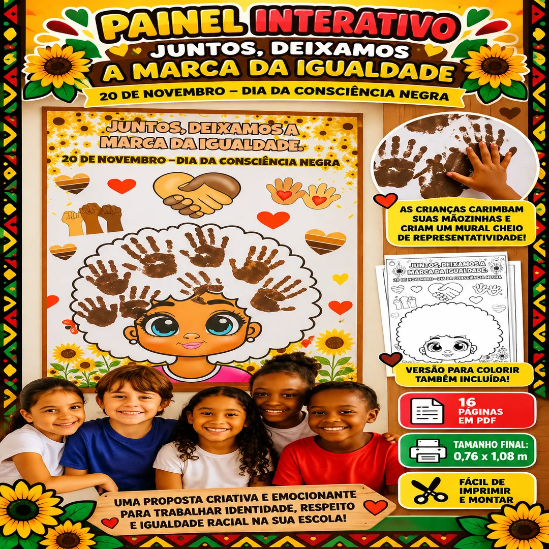 Painel Interativo Educação Infantil – Juntos, Deixamos a Marca da Igualdade em PDF
