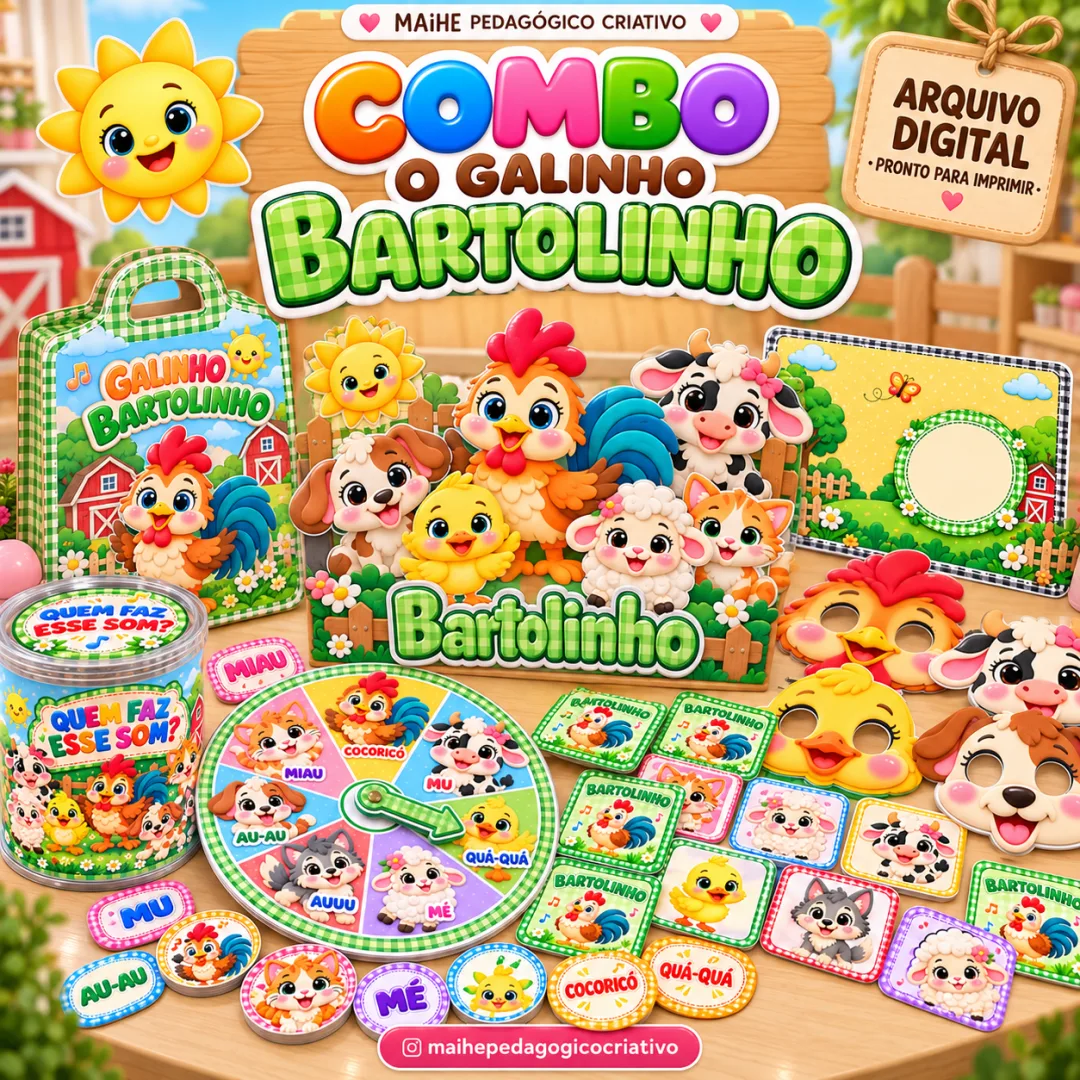 Combo O Galinho Bartolinho - Arquivo Digital - Educação Infantil - Contação de História