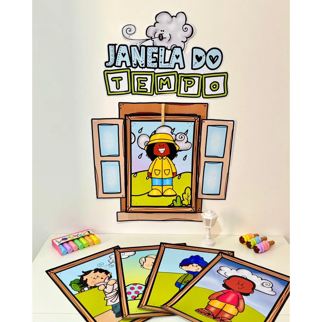 Painel Janela do Tempo para Educação Infantil  Rotina Escolar em PDF
