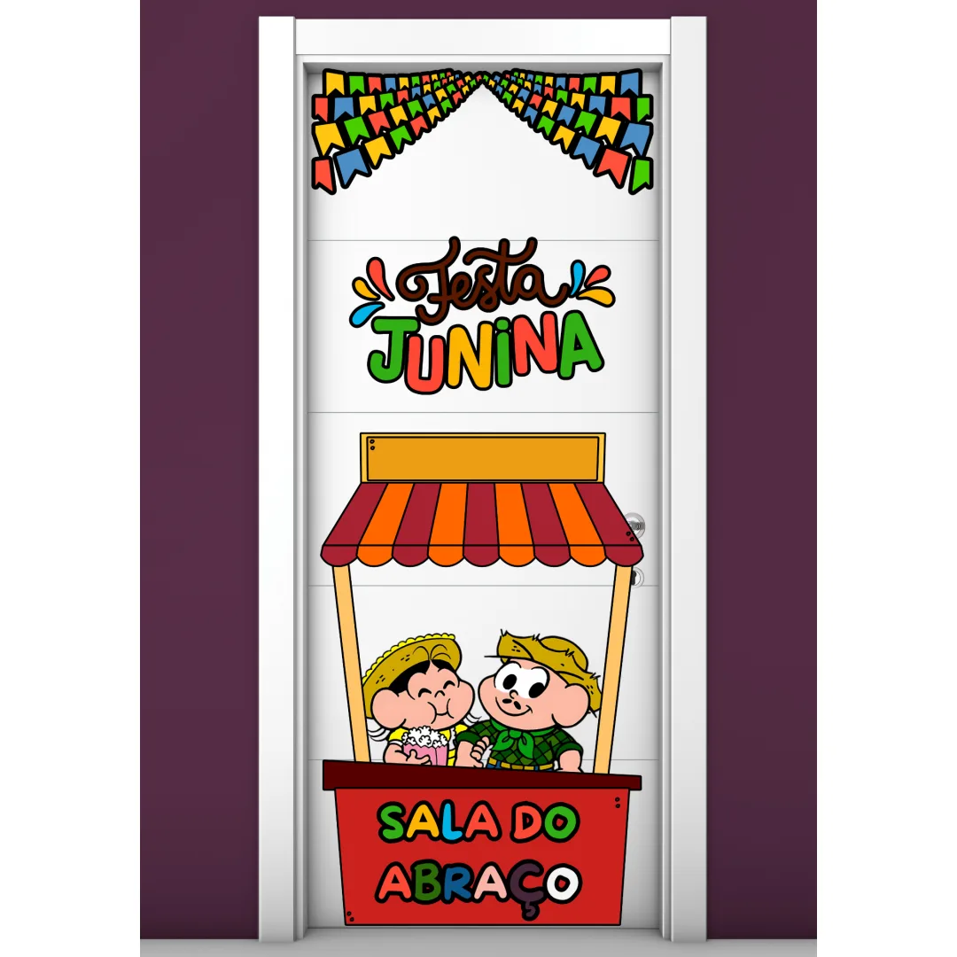 PAINEL JUNINO / DECORAÇÃO DE PORTA JUNINA: SALA DO ABRAÇO