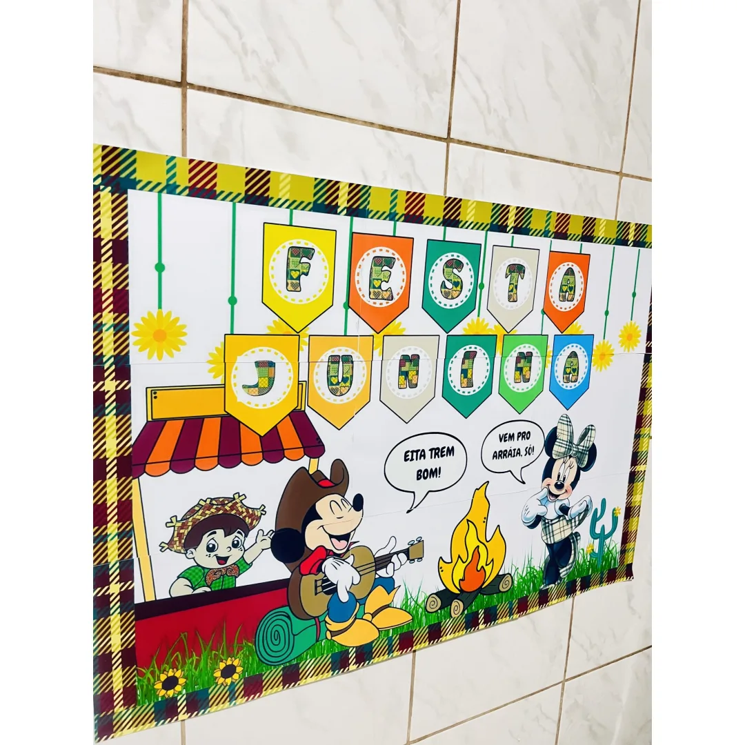 PAINEL JUNINO / DECORAÇÃO FESTA JUNINA: MICKEY E MINNIE – Encanto e diversão na sua festa!