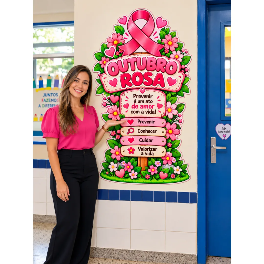 Painel Outubro Rosa – Prevenir É Um Ato de Amor em PDF
