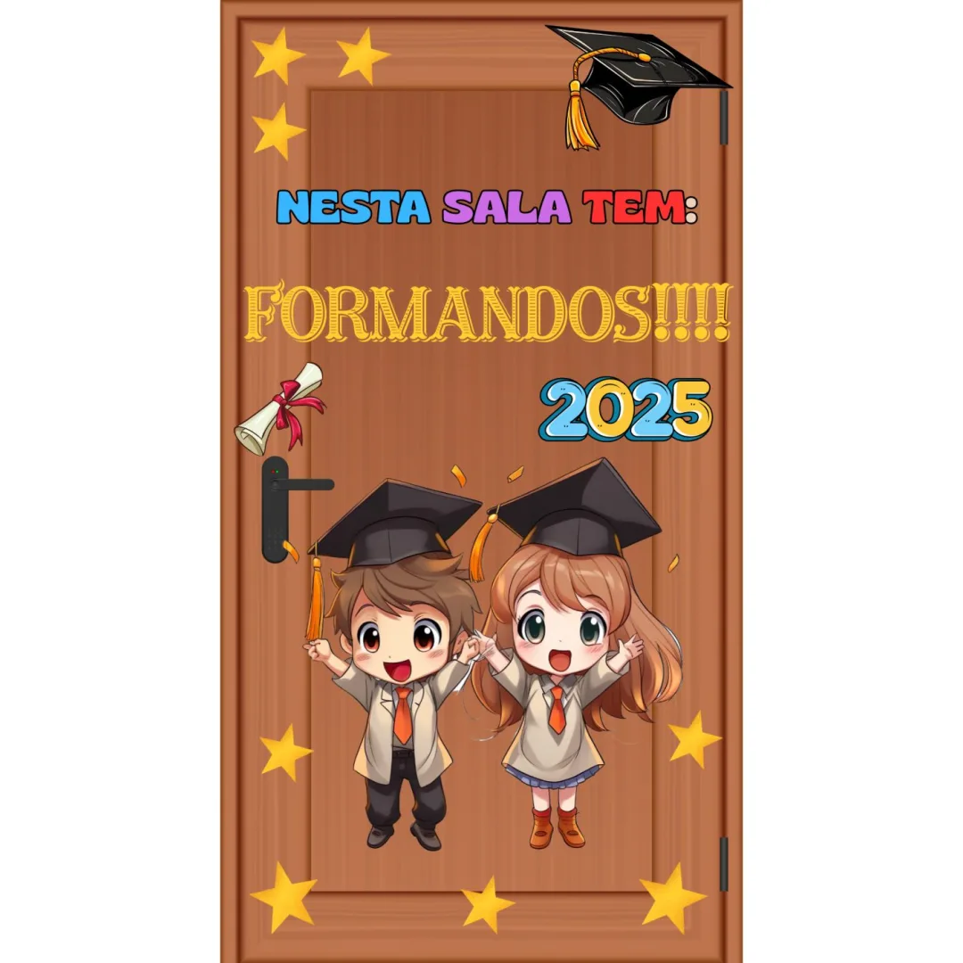 Painel Porta Formandos — Pronto para Imprimir