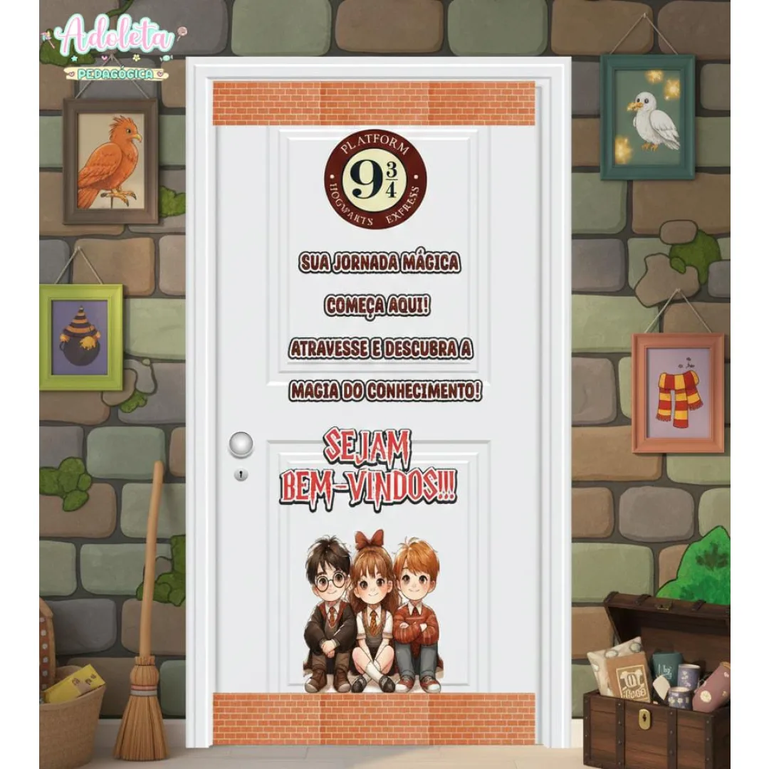 Painel Porta Plataforma  9 3/4 Harry Potter