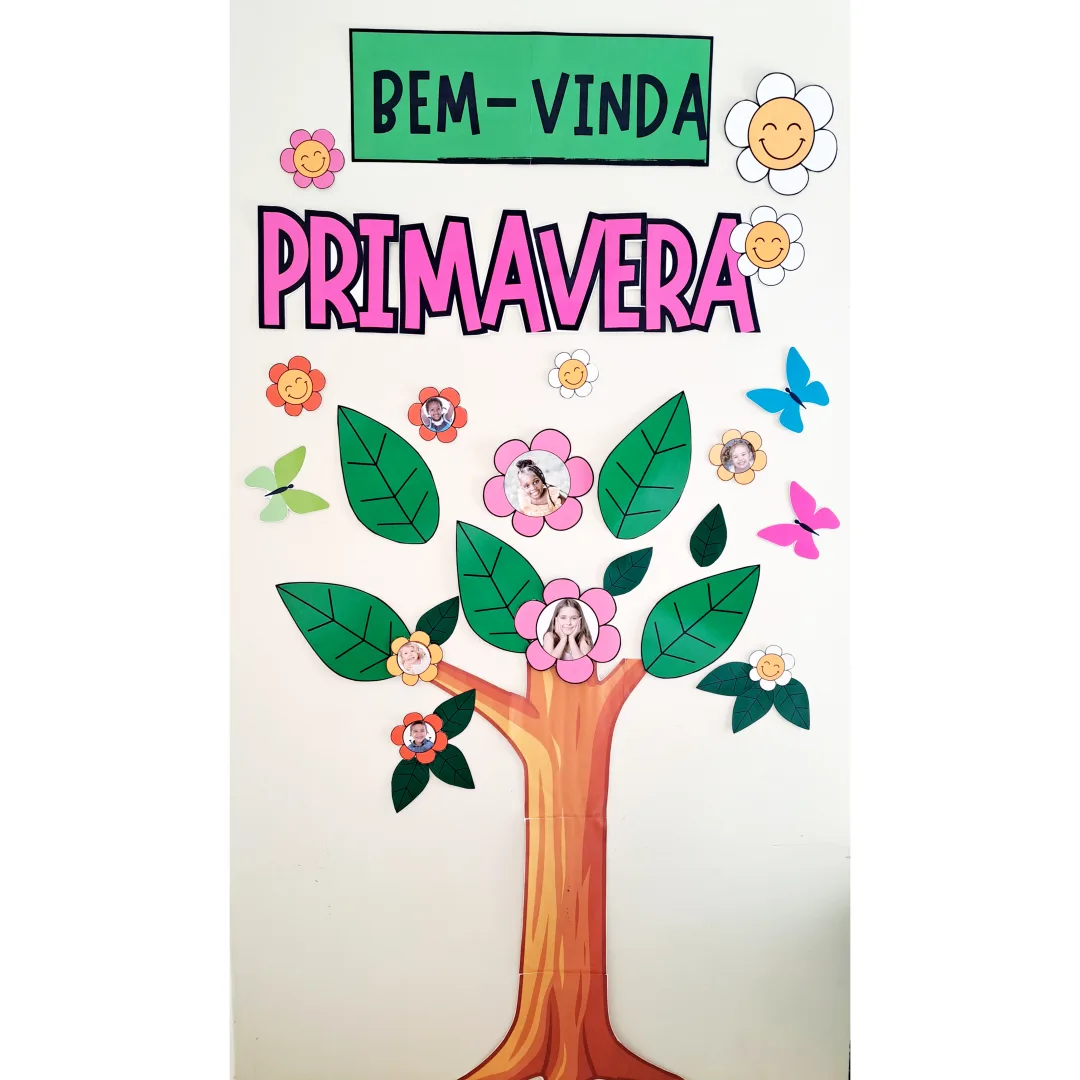 Painel Bem-vinda Primavera - Decoração escolar