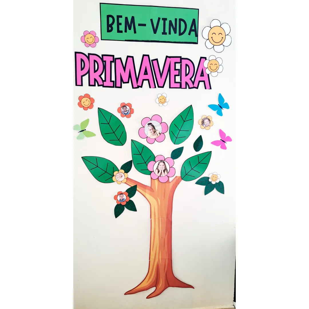 Painel Primavera com Foto das Crianças - PDF