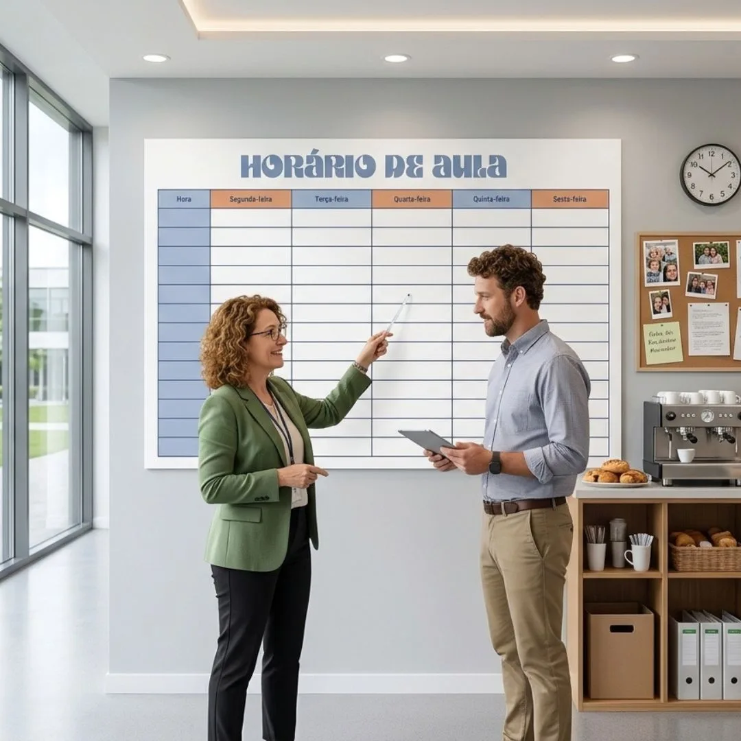 PAINEL / QUADRO GIGANTE DE HORÁRIO DE AULAS