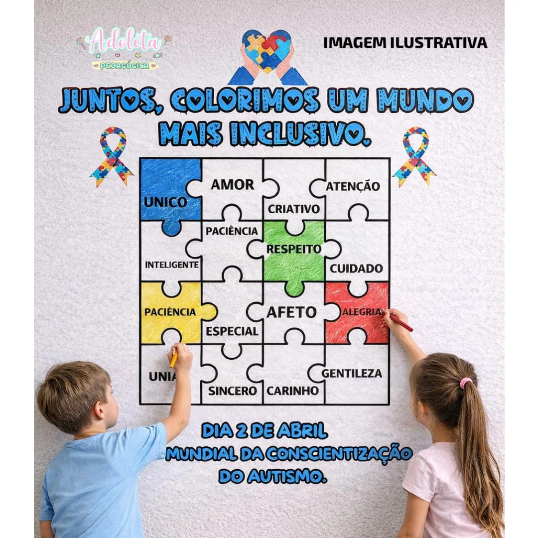 Painel Quebra-cabeça Dia do Autismo