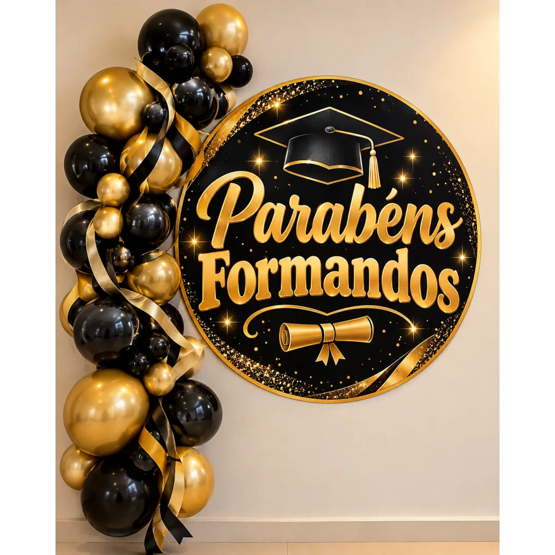 Painel Redondo Parabéns Formandos - 30 Páginas em PDF - educação infantil
