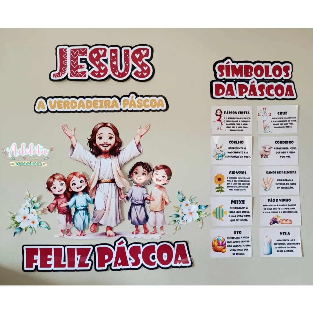 Painel Religioso Páscoa+Símbolos da Páscoa