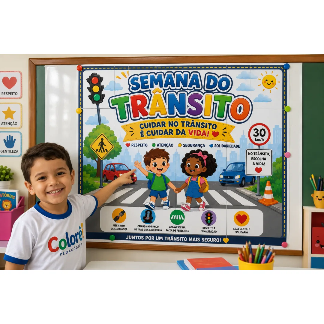 PAINEL SEMANA DO TRÂNSITO EM 16 FOLHAS A4