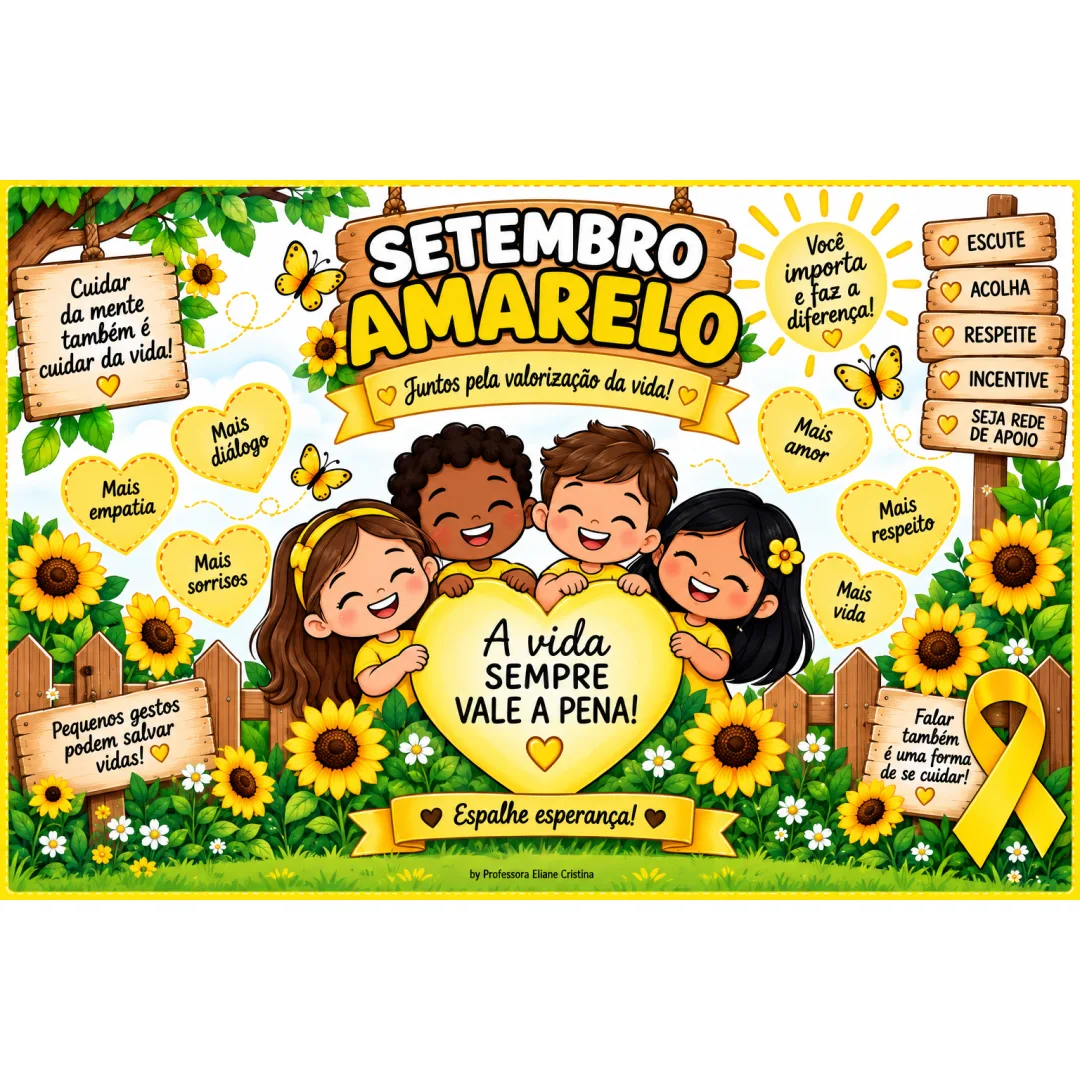 Painel Setembro Amarelo - Educação Infantil - PDF