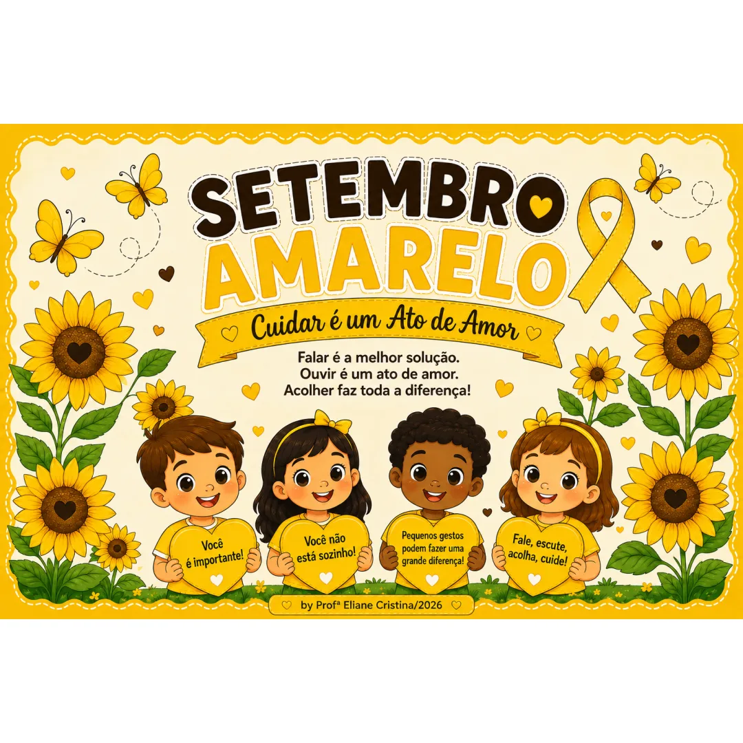Painel Setembro Amarelo - Educação Infantil - PDF