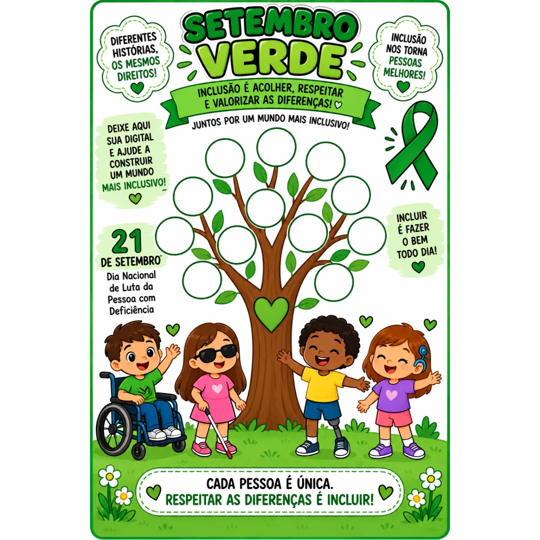 Painel Setembro Verde - Inclusão e Acolhimento I PDF 4 Páginas