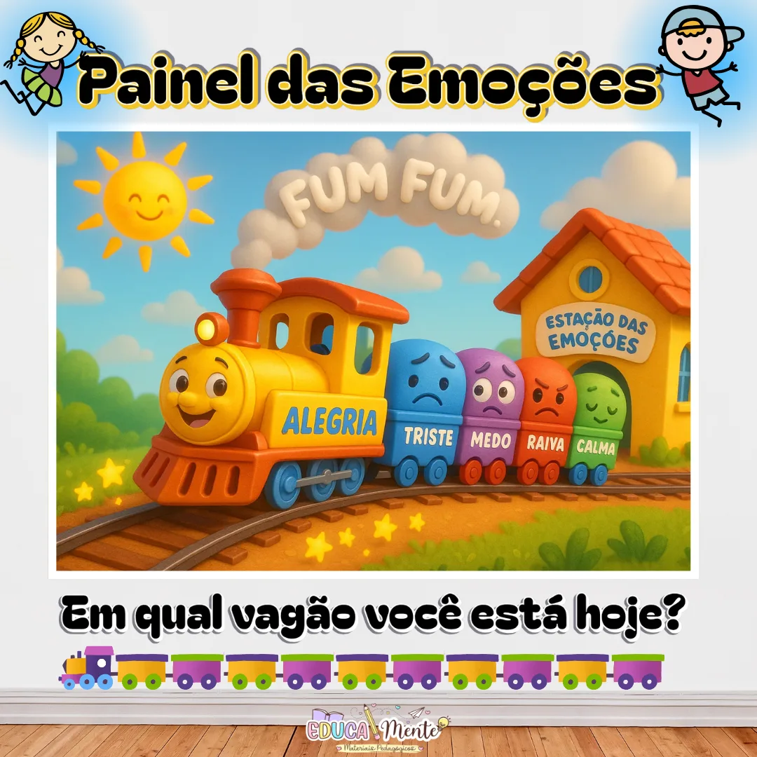 💛PAINEL TRENZINHO DAS EMOÇÕES💙