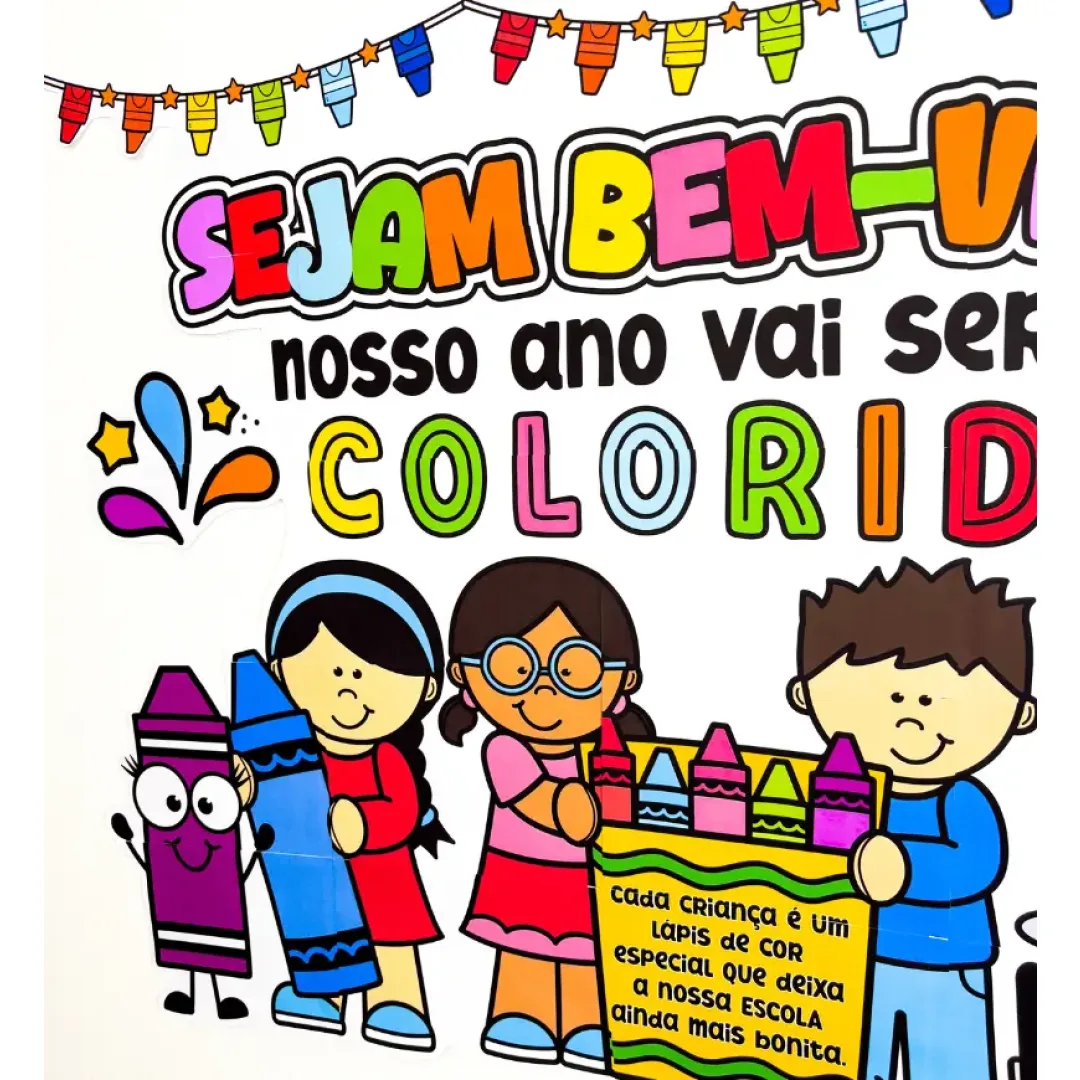 Painel Volta às Aulas - Colorido