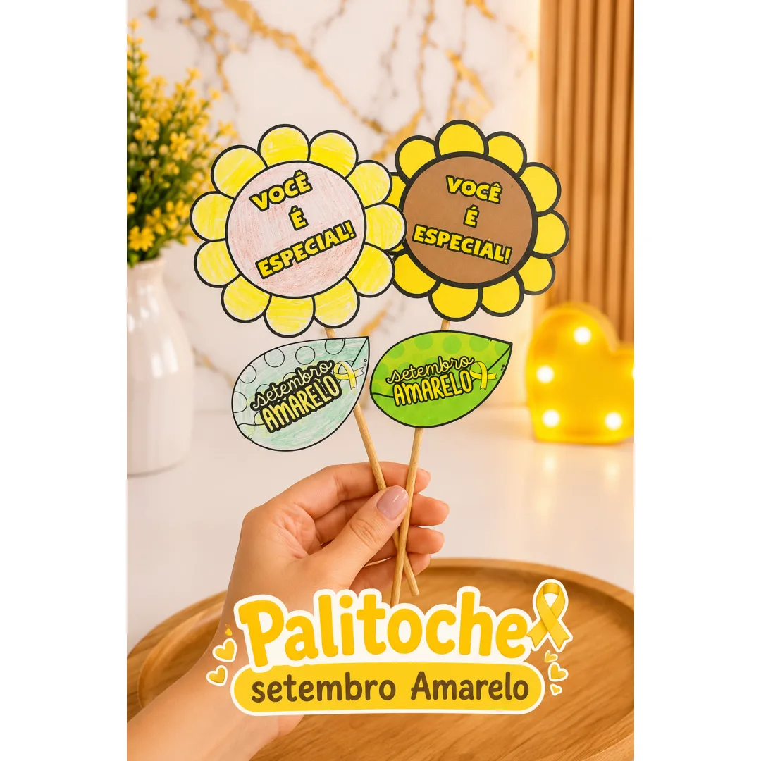 Palitoche Flor do Setembro Amarelo 