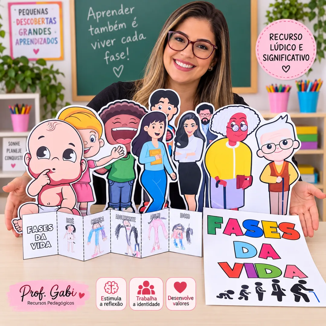 Palitoches fases da vida em PDF para educação infantil
