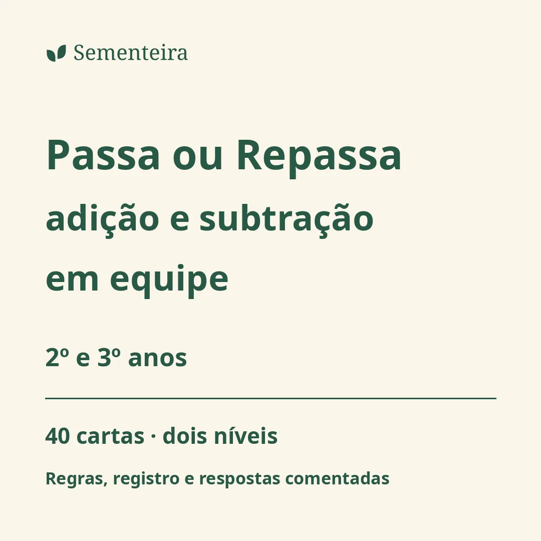 Passa ou Repassa: adição e subtração em equipe
