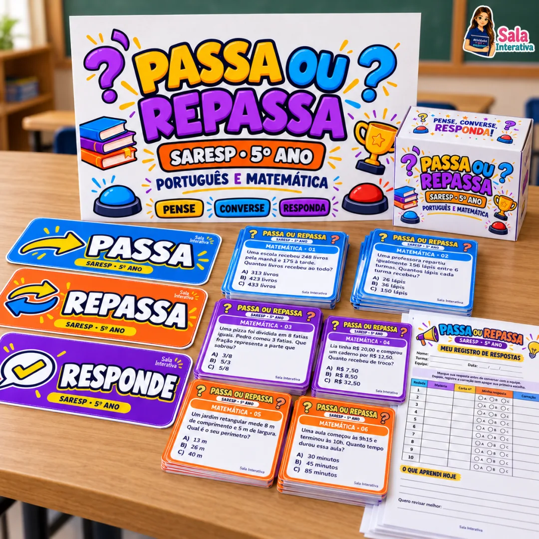 Passa ou Repassa SARESP - 5º Ano -Português e Matemática - PDF