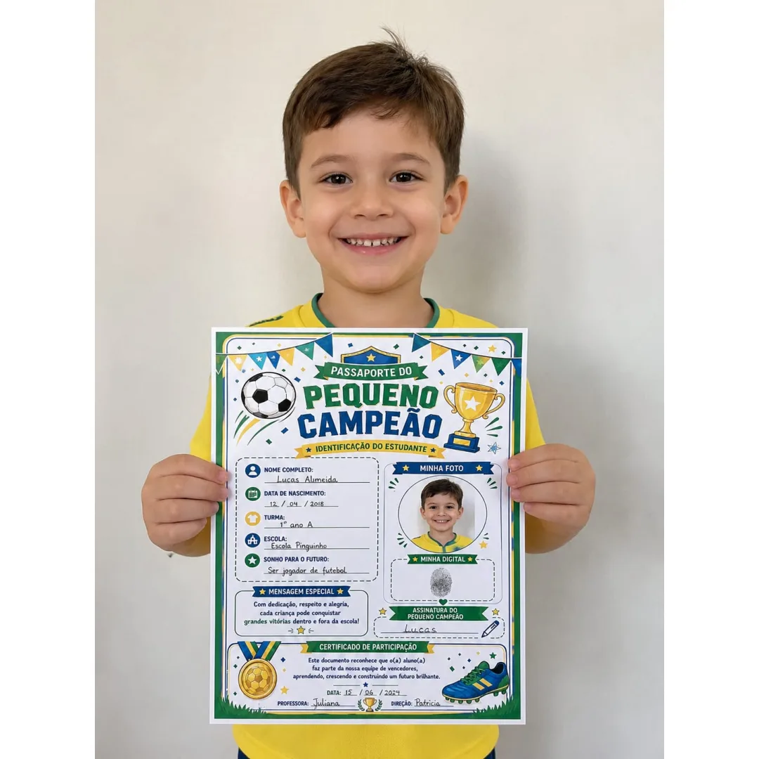 PASSAPORTE DO PEQUENO TORCEDOR: ORGULHO DE SER BRASILEIRO