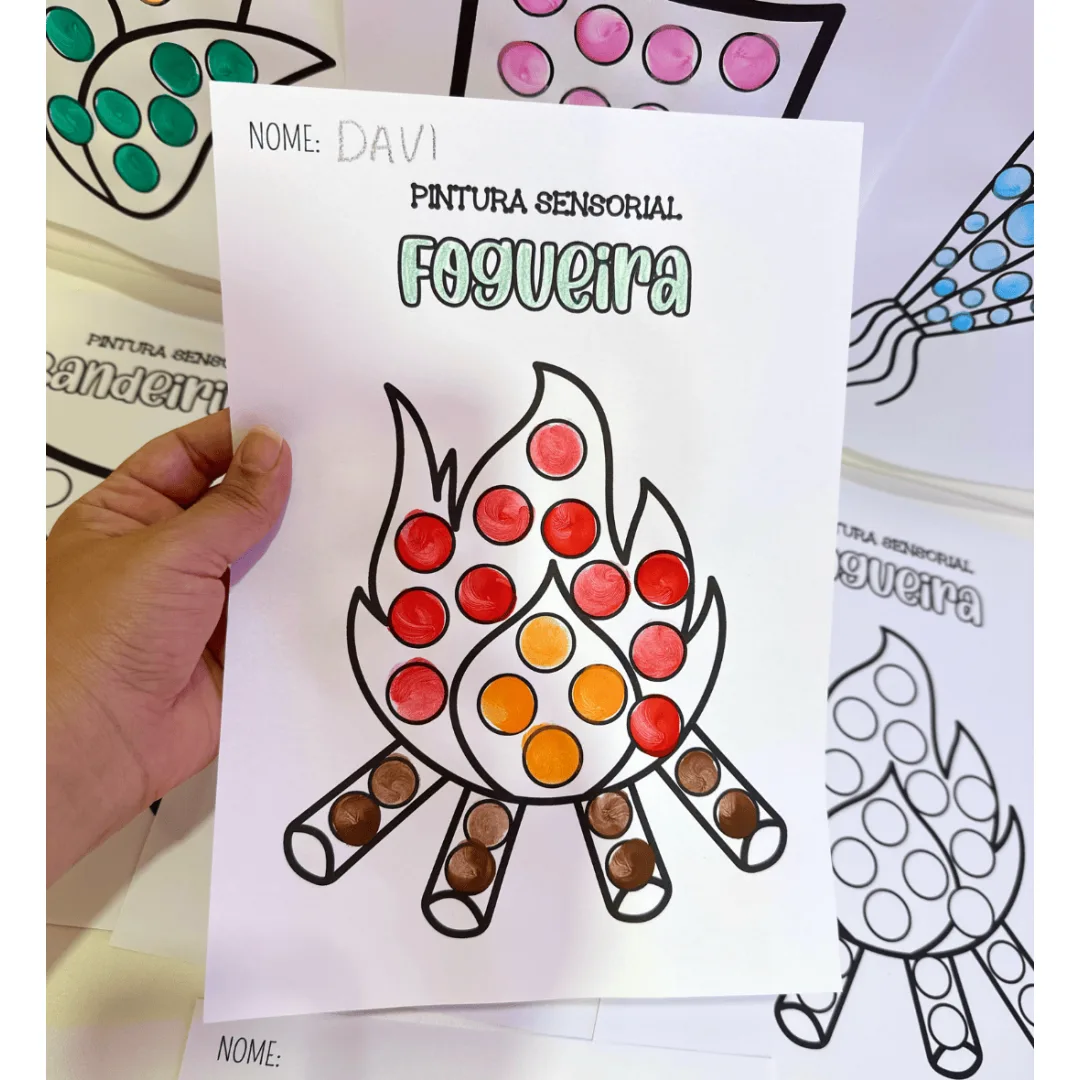 Pintura Sensorial - Festa Junina