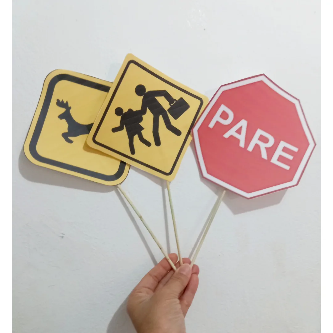 PLACAS DE TRÂNSITO  - PALITOCHES  SEMANA DO TRÂNSITO