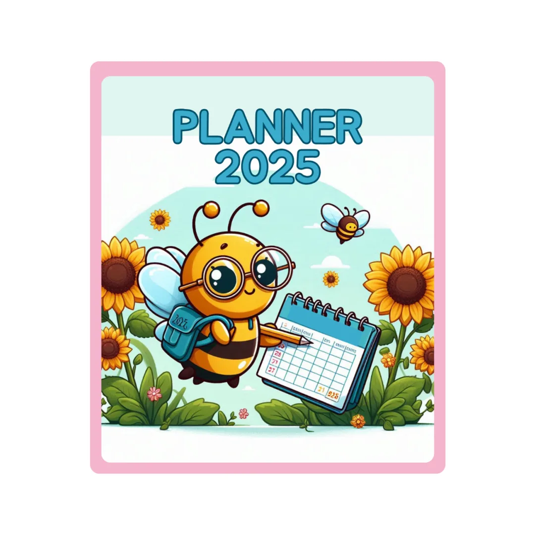 PLANNER 2025 PARA PROFESSORES - Tema Abelhinha