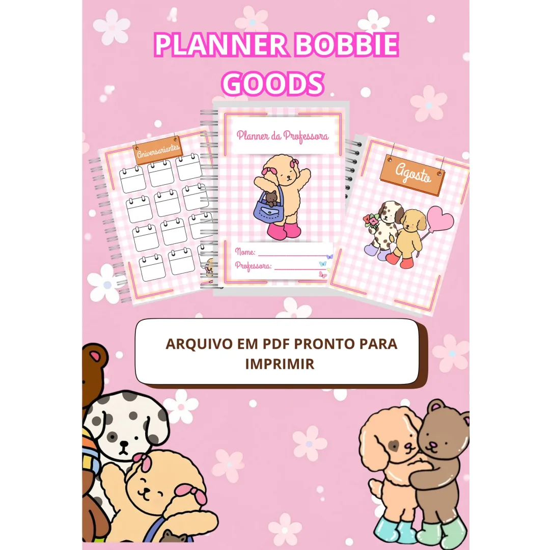 PLANNER / CADERNO DA PROFESSRA 2026: BOBBIE GOODS