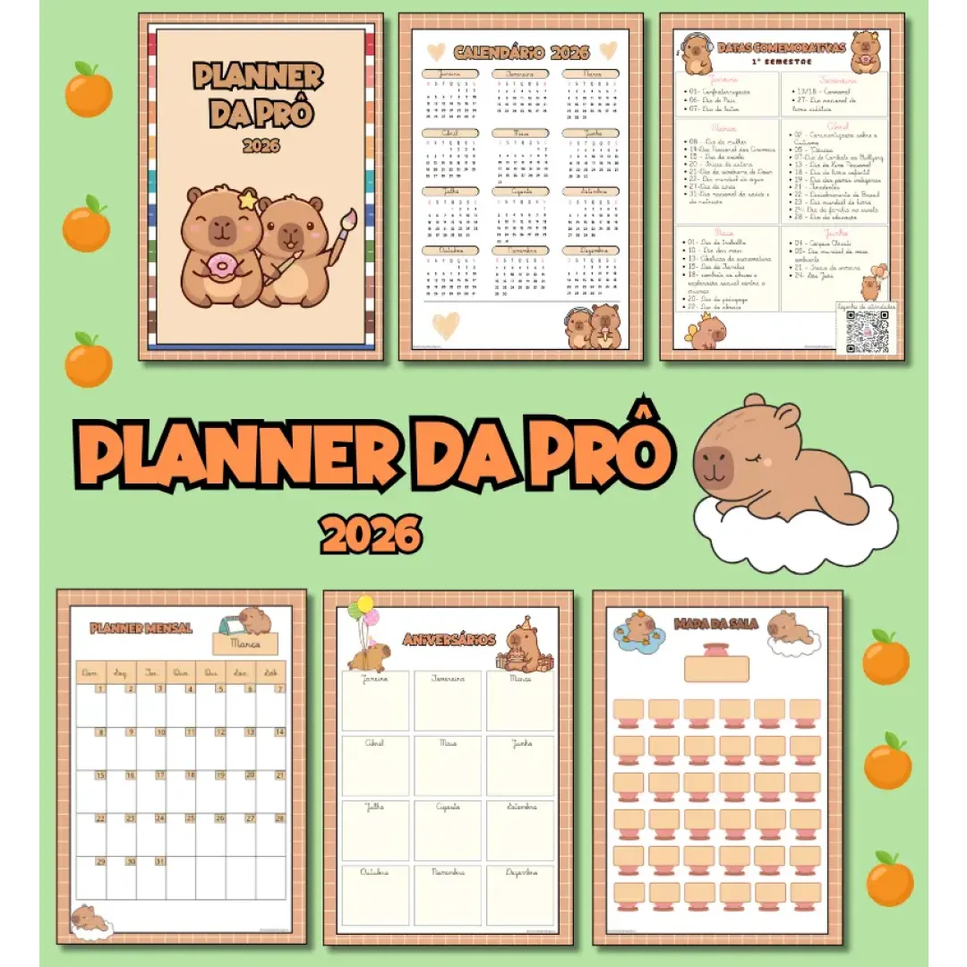 Planner da Prô 2026 - Capivara