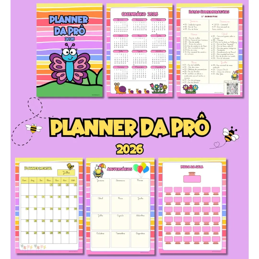 Planner da Prô 2026 - Jardim Encantado