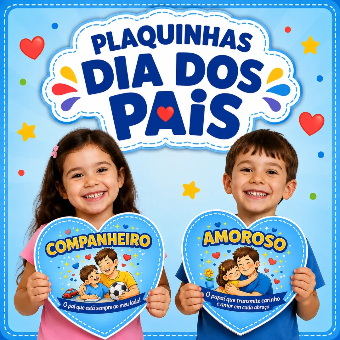 Plaquinhas Dia dos Pais - Jogral 